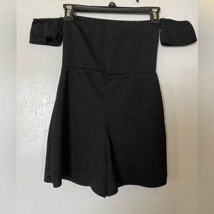Black off the shoulder romper
